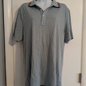 Men's J. Crew Mercantile M Polo Blue Heather Striped Collar